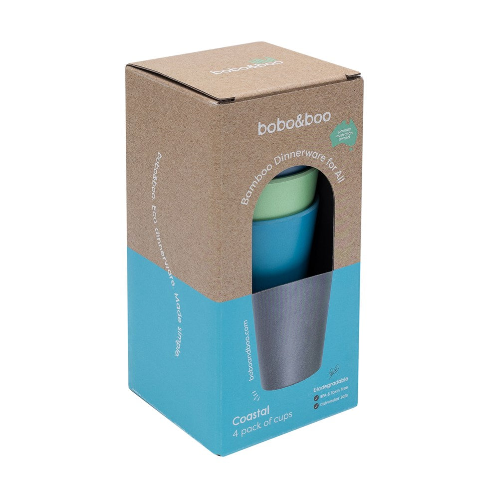 Bobo&Boo Large Cups 4 pack - Coastal