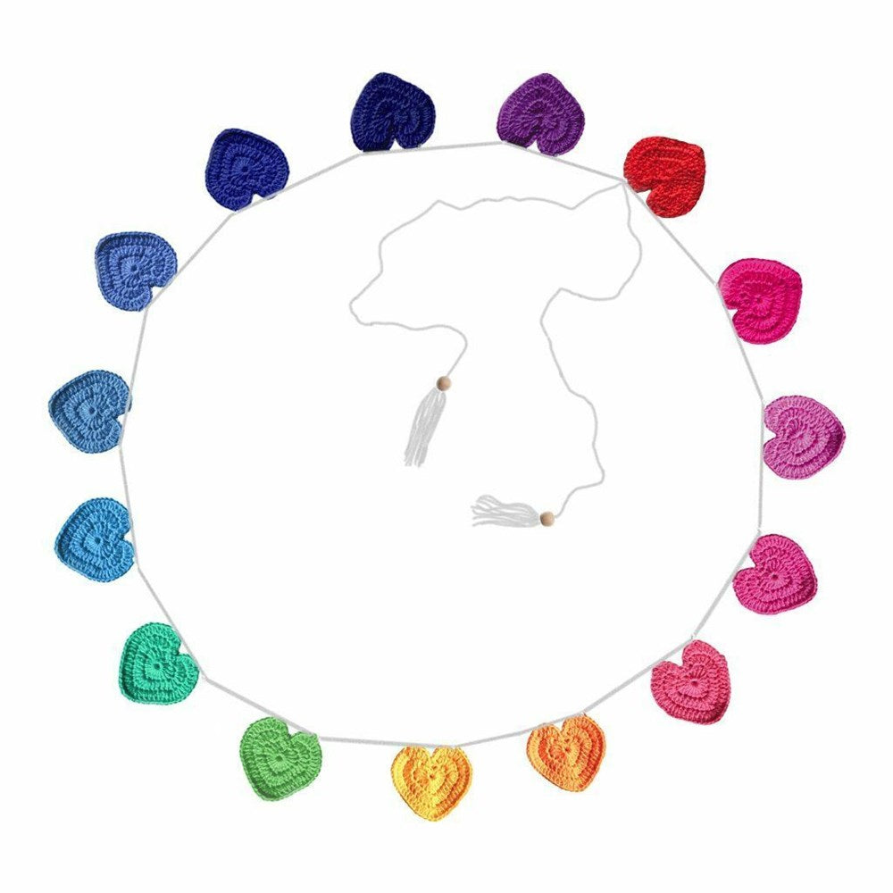OB Designs Heart Crochet Bunting - Rainbow