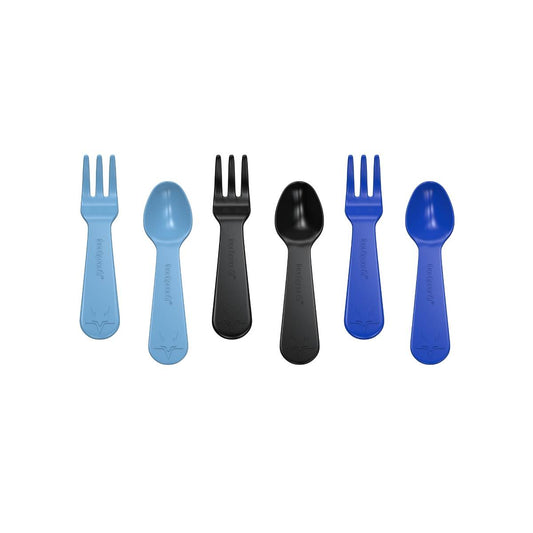 Lunch Punch Fork & Spoon Set - Blue (Set of 3)