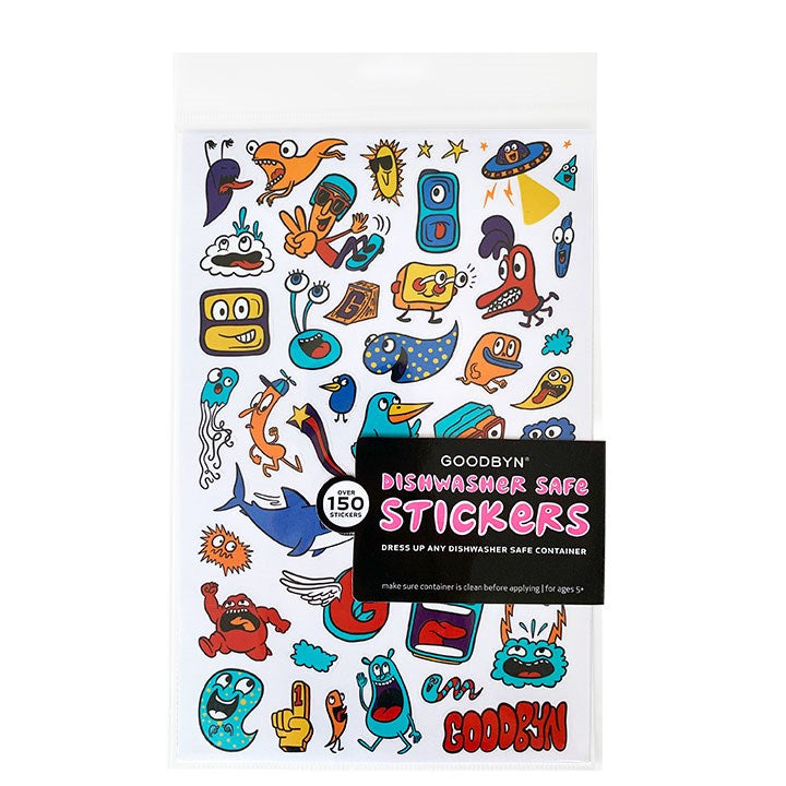 Goodbyn Dishwasher Safe Sticker Set - Wacky Critters