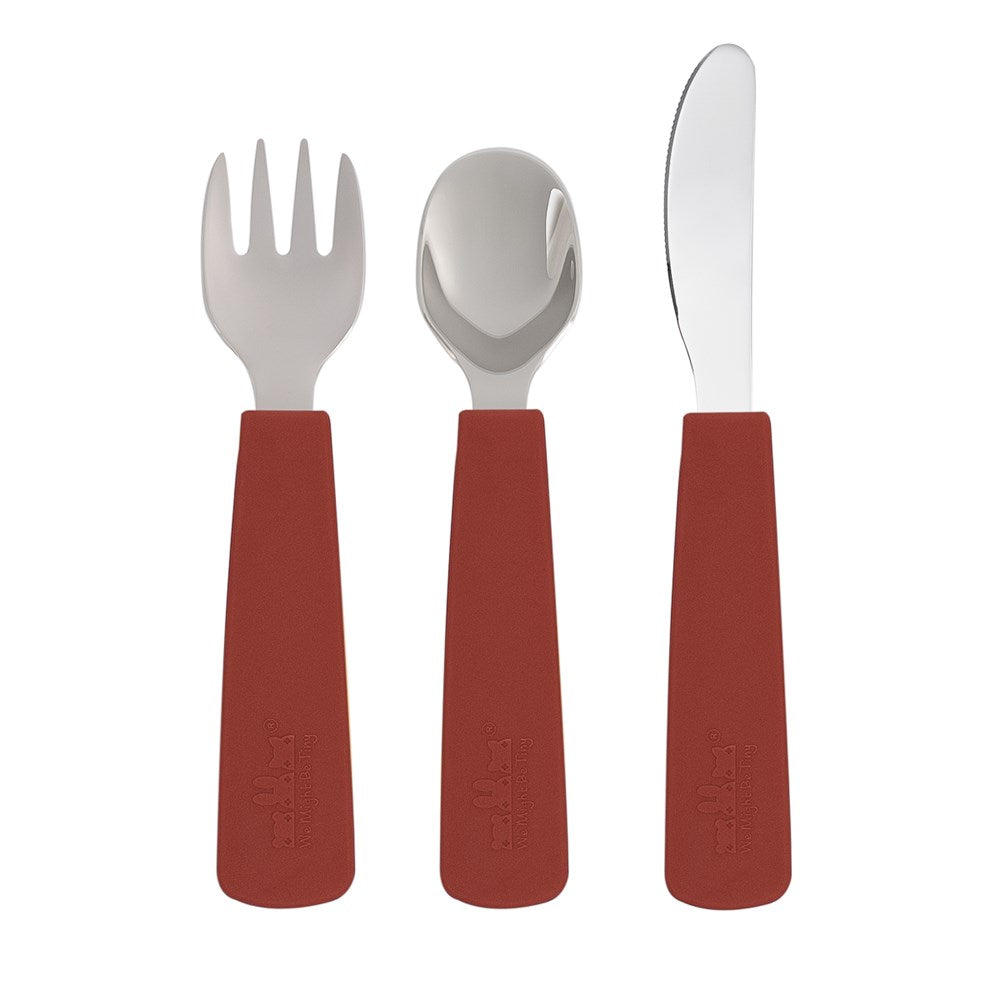 We Might Be Tiny - Toddler Feedie Cutlery Set - Rust