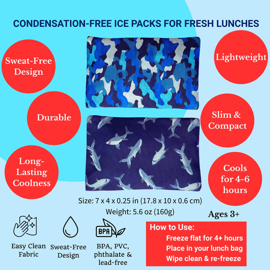 Yumbox Ice Pack - Shark & Camo