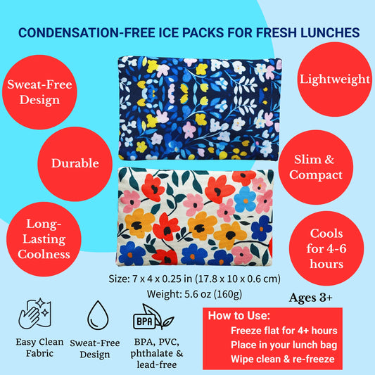 Yumbox Ice Pack - Flower Prints