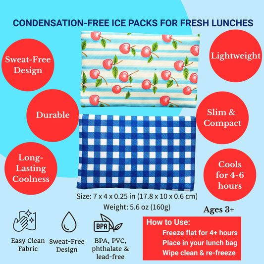 Yumbox Ice Pack - Vichy & Cherry