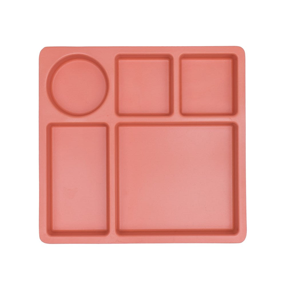 Bobo&Boo Divided Plate - Tangerine Orange
