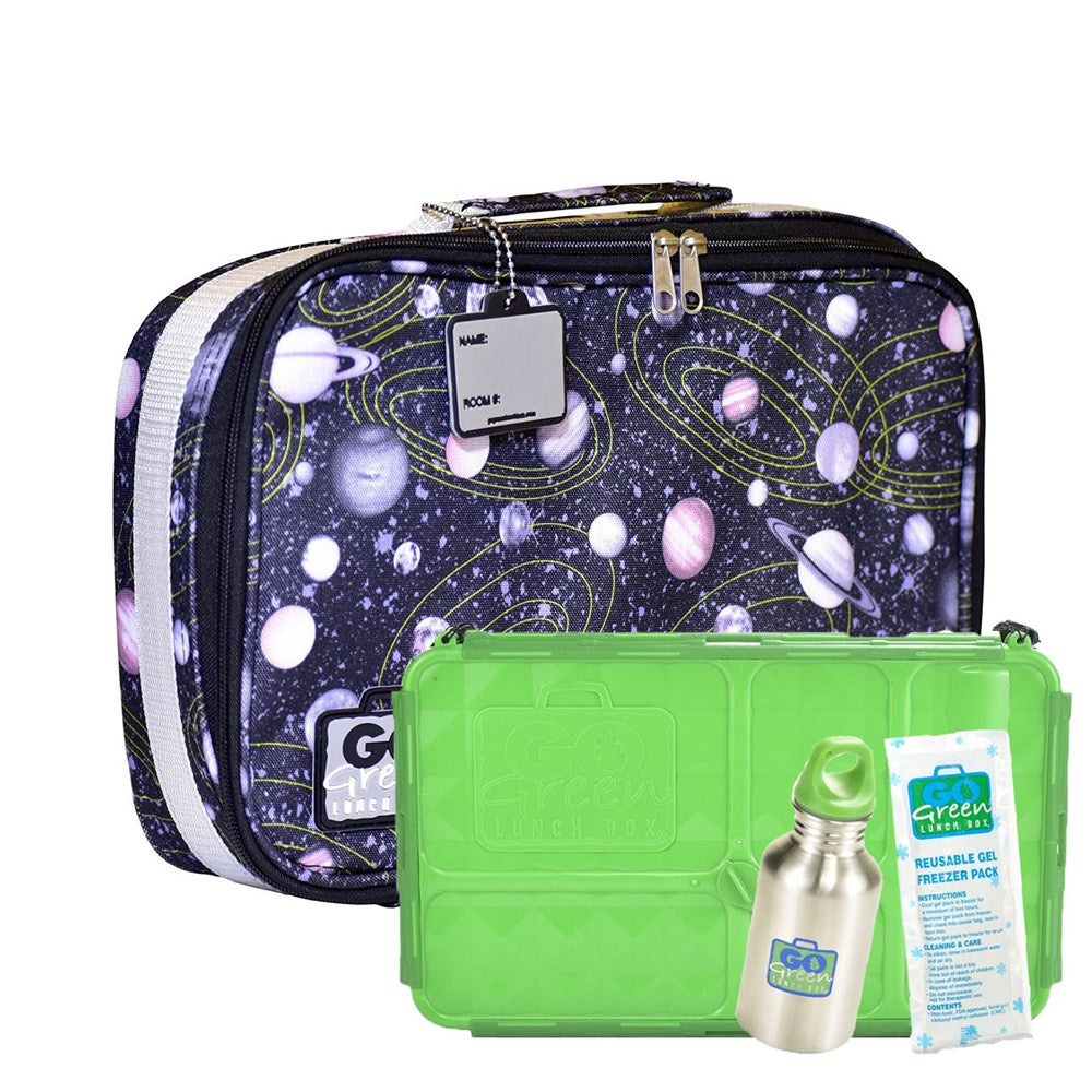 Go Green Lunch Box Set - Space Case (with Green Food Box)