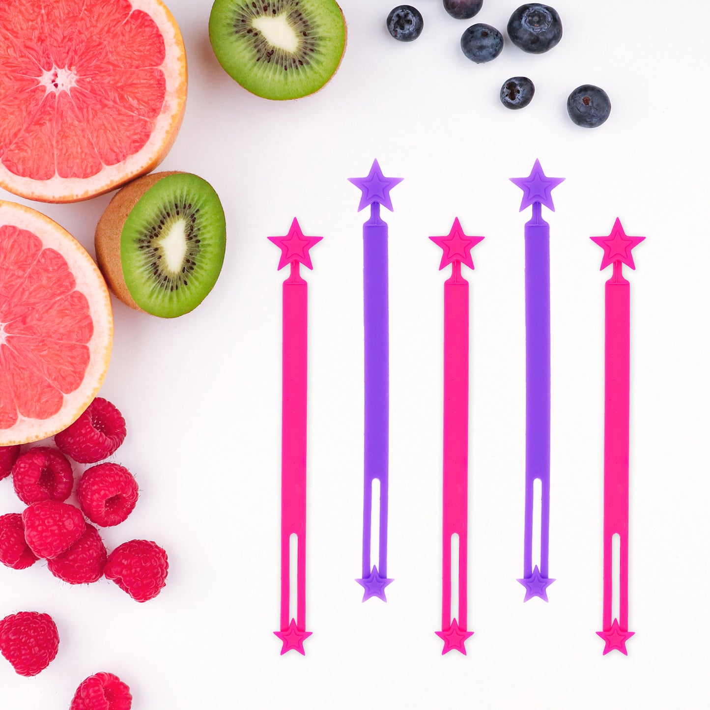 Lunch Punch Silicone Wrap Bands - Pink Set (5)