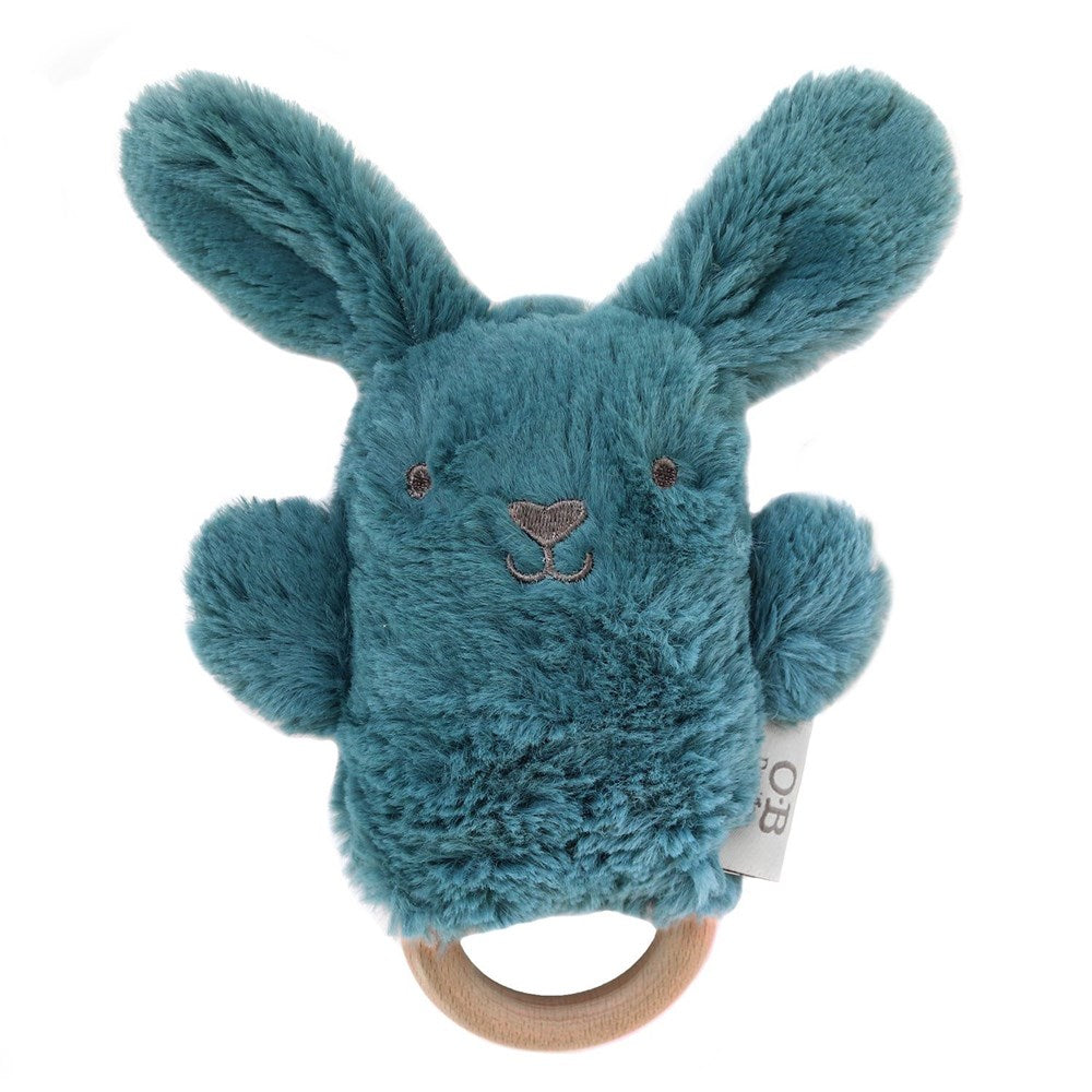 OB Designs Baby Rattle & Teething Ring - Banjo Bunny
