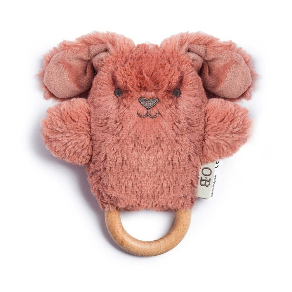 OB Designs Baby Rattle & Teething Ring - Bella Bunny