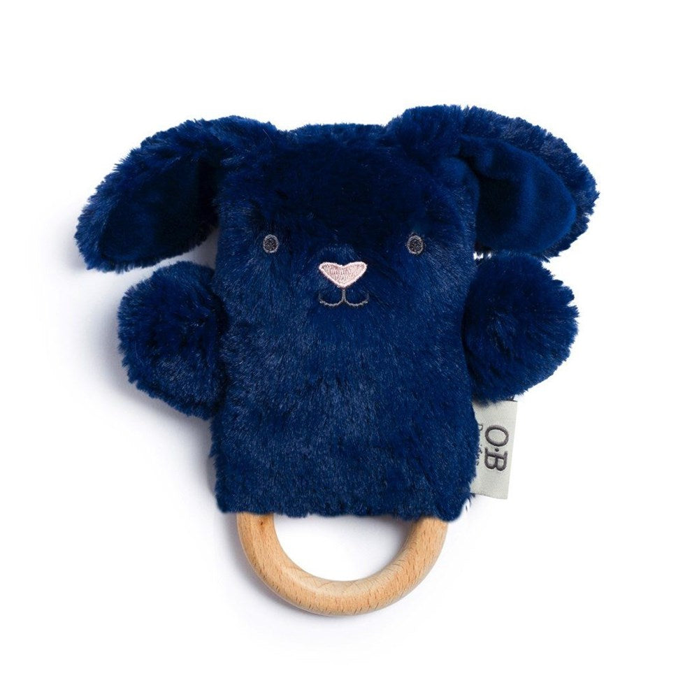 OB Designs Baby Rattle & Teething Ring - Bobby Bunny