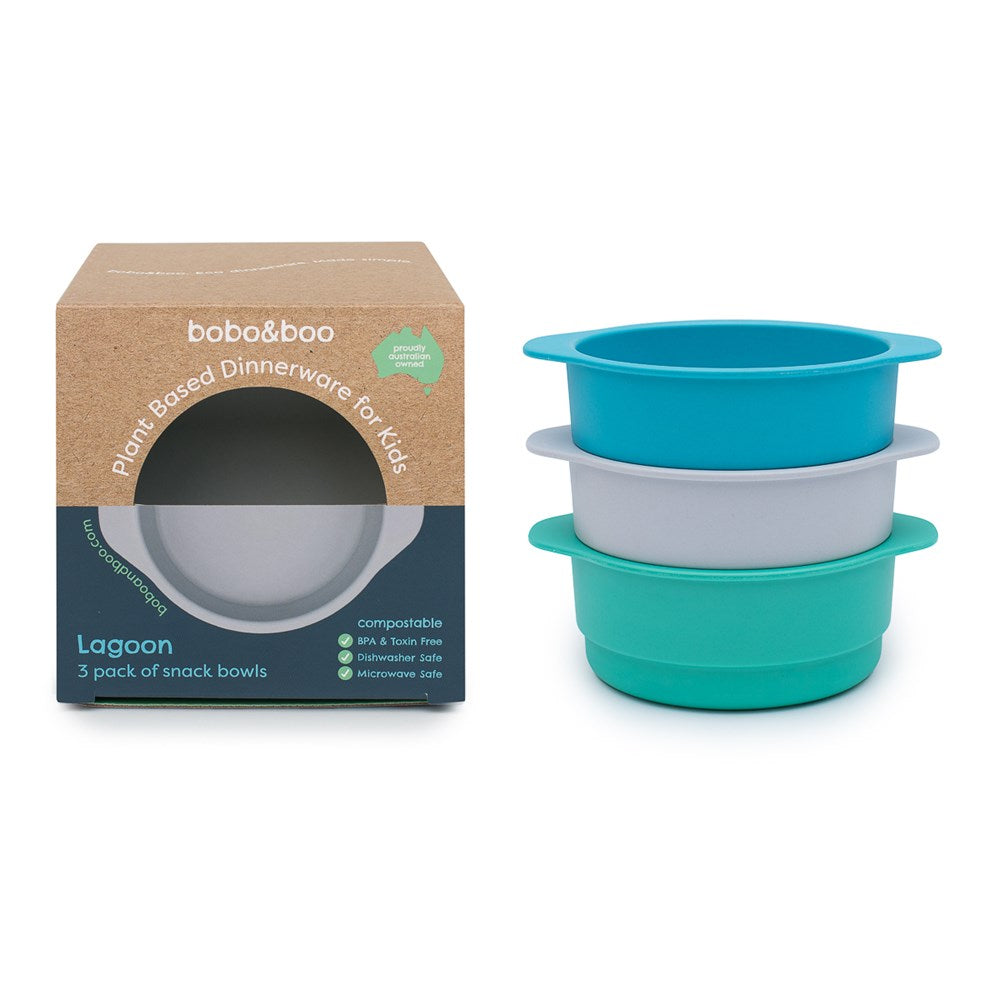 Bobo&Boo Plant Based Snack Bowl Set - Lagoon