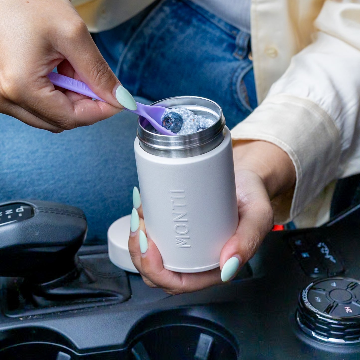 MontiiCo Insulated Snack Pot - Cream
