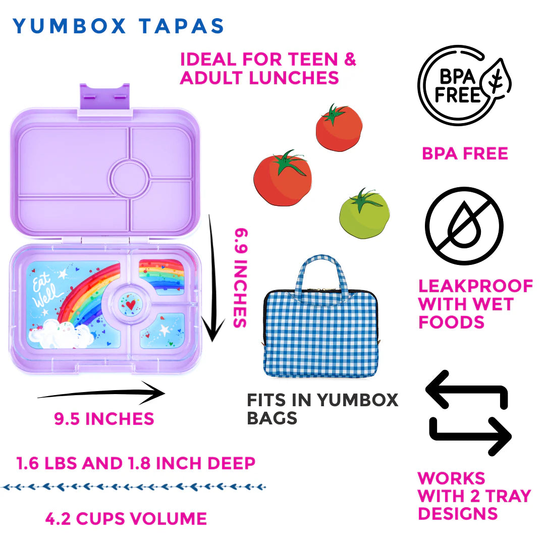 Yumbox Tapas 4C - Seville Purple (Rainbow Tray)