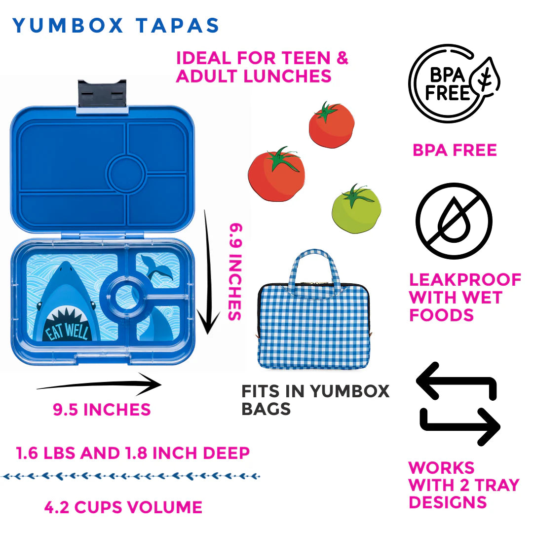 Yumbox Tapas 4C - Monte Carlo (Shark Tray)