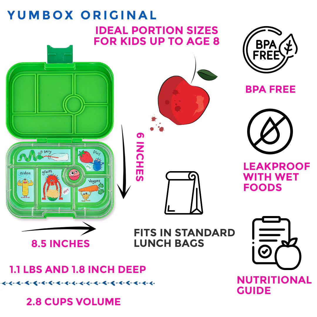 Yumbox Original - Jurassic Green (Funny Monsters)