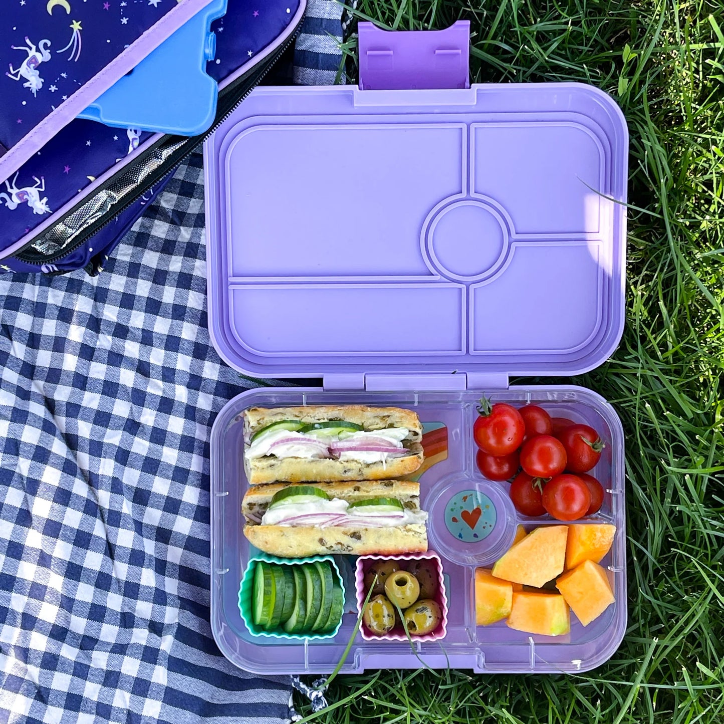 Yumbox Tapas 4C - Seville Purple (Rainbow Tray)