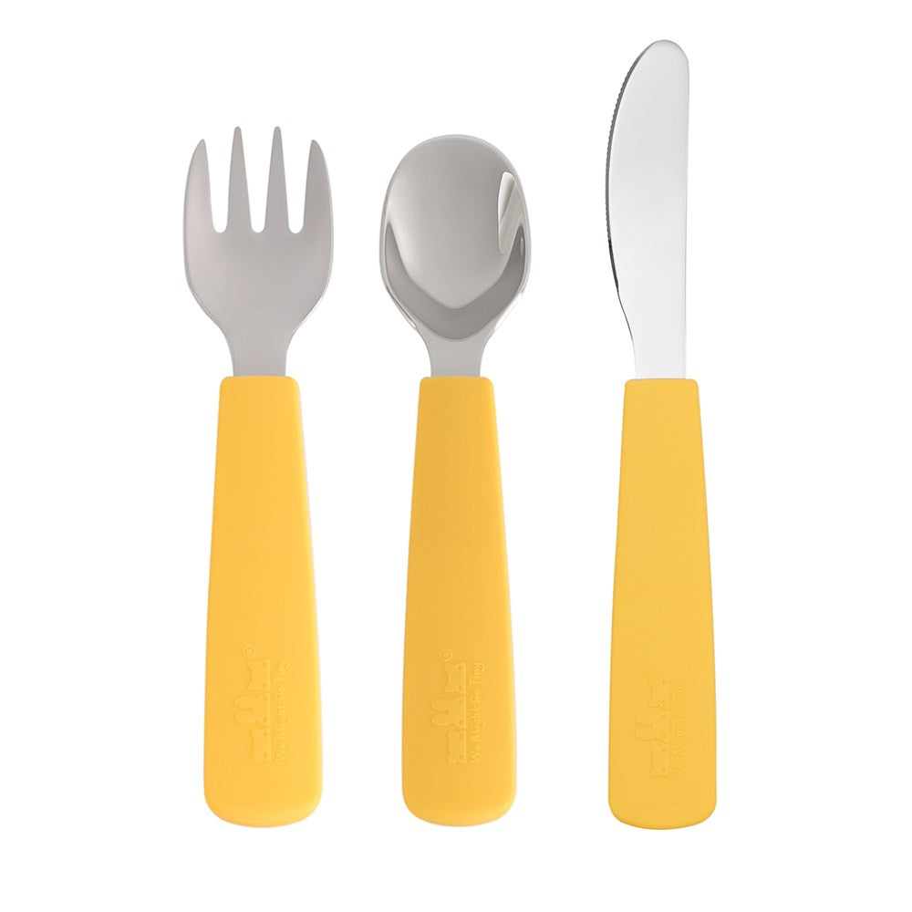 We Might Be Tiny - Toddler Feedie Cutlery Set - Yellow