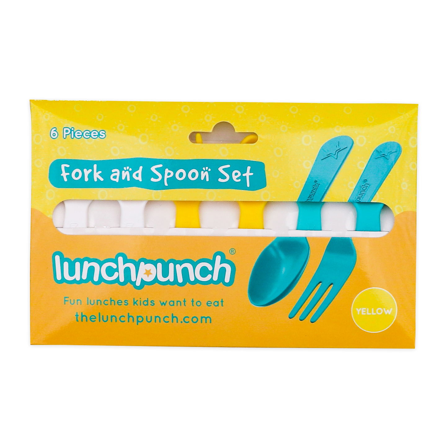 Lunch Punch Fork & Spoon Set - Yellow (Set of 3)